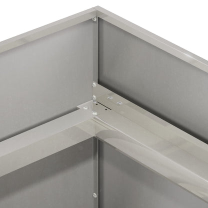 Plantenbak zilver 120 x 40 x 60 cm Roestvrij staal