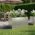 Plantenbak roestvrij staal 120x40x60 cm zilver