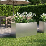 Plantenbak roestvrij staal 120x40x60 cm zilver