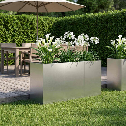 Plantenbak zilver 120 x 40 x 60 cm Roestvrij staal