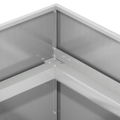 Plantenbak zilver 120 x 40 x 60 cm Gegalvaniseerd staal