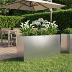 Plantenbak 120x40x60 cm gegalvaniseerd staal zilver
