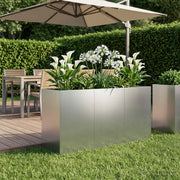 Plantenbak 120x40x60 cm gegalvaniseerd staal zilver