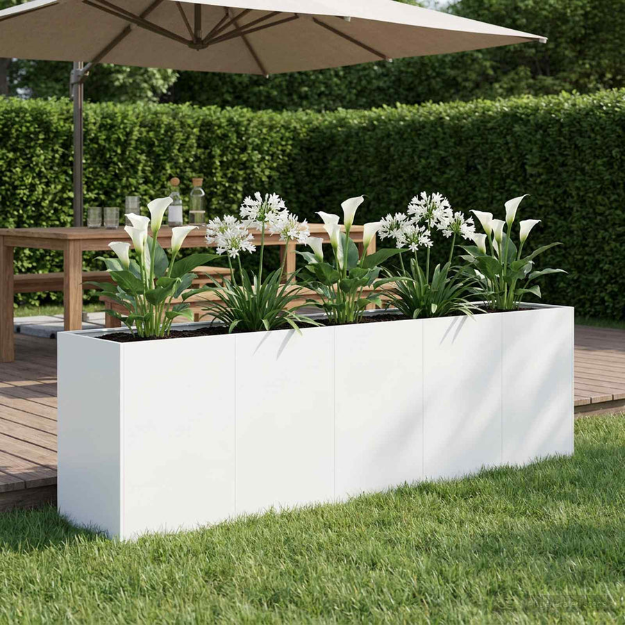 Plantenbak Wit 200 x 40 x 60 cm Koudgewalst staal