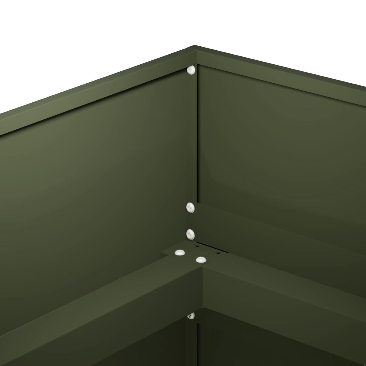 Plantenbak Olijfgroen 200 x 40 x 60 cm Koudgewalst staal