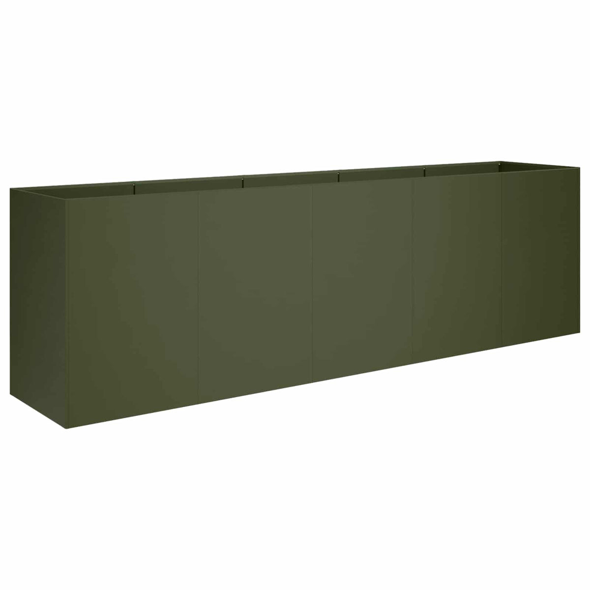 Plantenbak Olijfgroen 200 x 40 x 60 cm Koudgewalst staal