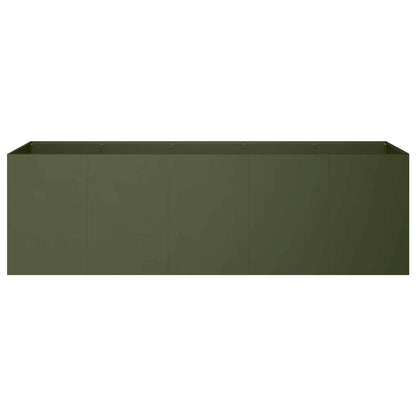 Plantenbak Olijfgroen 200 x 40 x 60 cm Koudgewalst staal