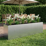 Plantenbak 200x40x60 cm zilver gegalvaniseerd staal