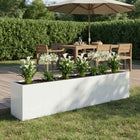 Plantenbak 280x40x60 cm staal wit