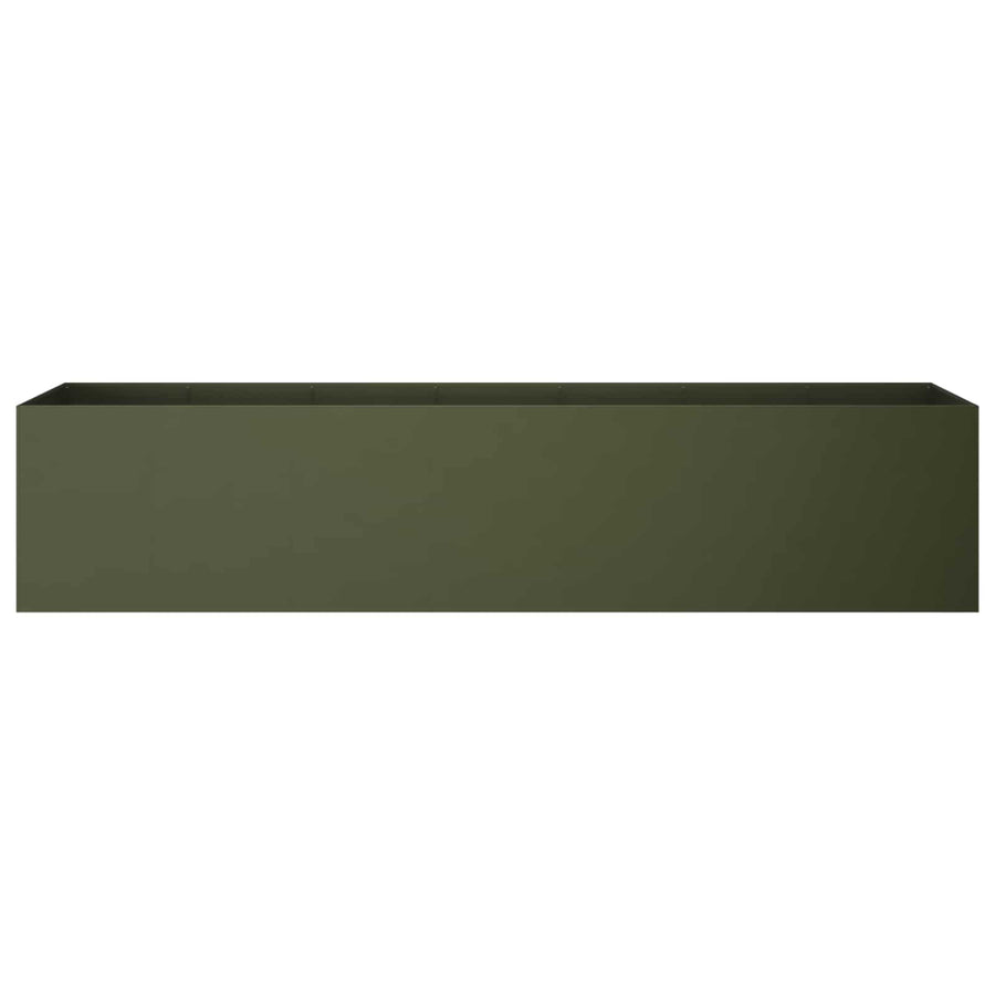 Plantenbak Olijfgroen 280 x 40 x 60 cm Koudgewalst staal