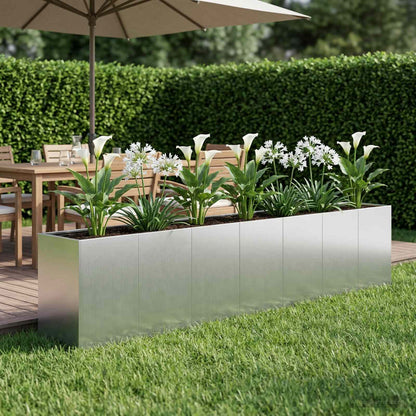 Plantenbak zilver 280 x 40 x 60 cm Gegalvaniseerd staal