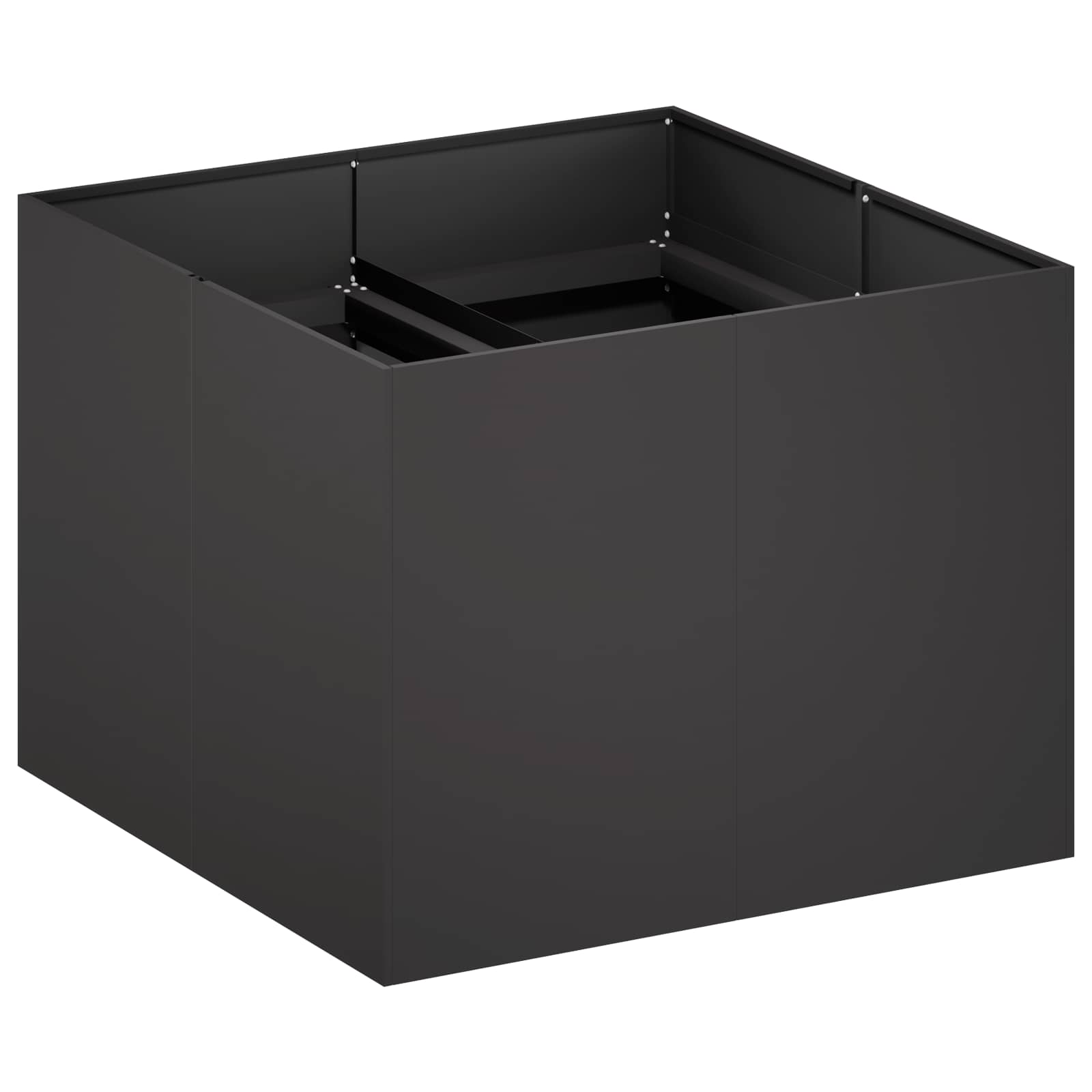 Plantenbak Zwart 80 x 80 x 60 cm Koudgewalst staal