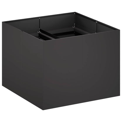 Plantenbak Zwart 80 x 80 x 60 cm Koudgewalst staal