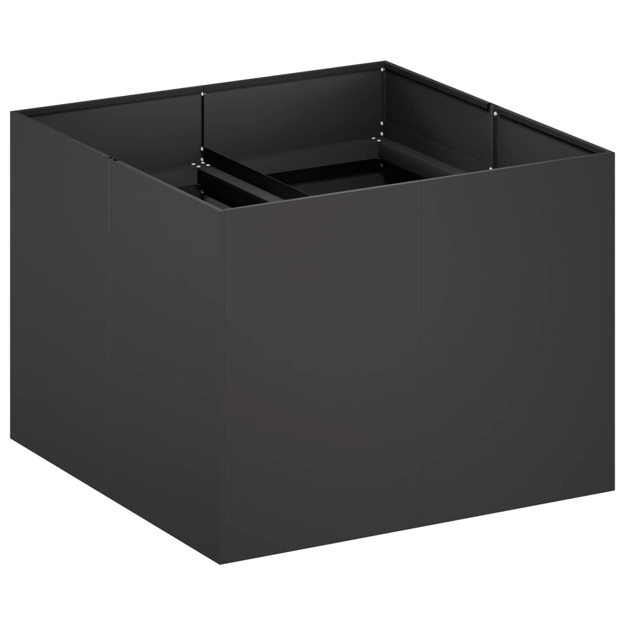 Plantenbak Zwart 80 x 80 x 60 cm Koudgewalst staal