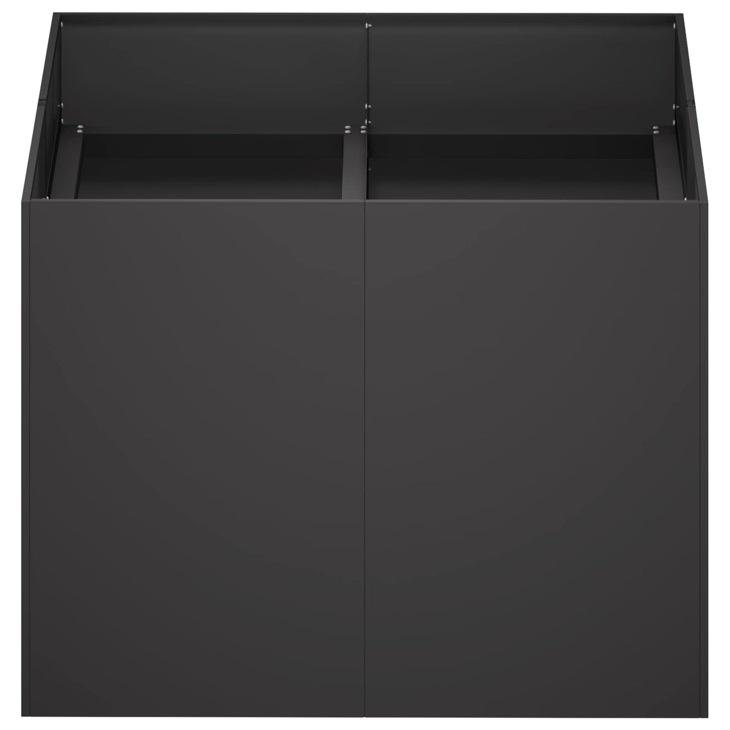 Plantenbak Zwart 80 x 80 x 60 cm Koudgewalst staal