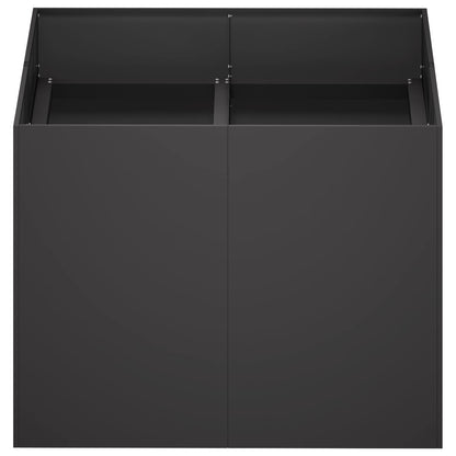 Plantenbak Zwart 80 x 80 x 60 cm Koudgewalst staal