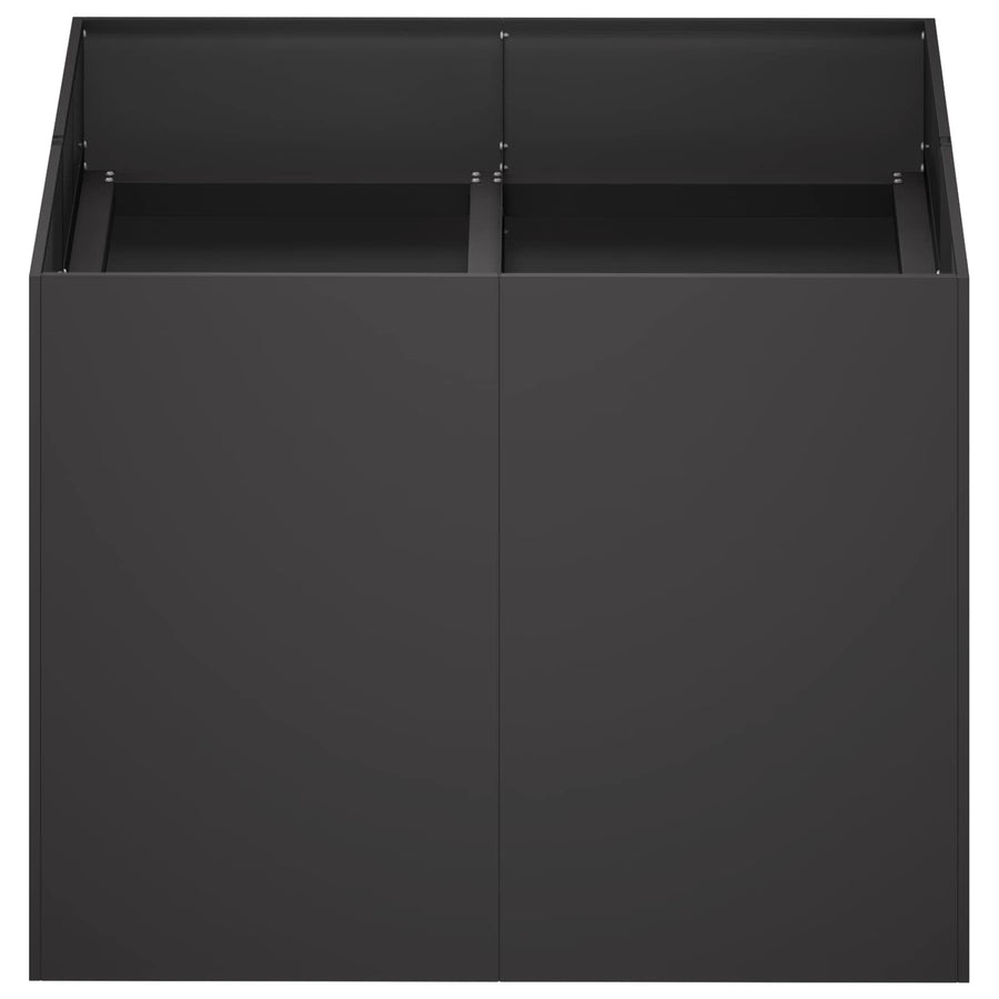 Plantenbak Zwart 80 x 80 x 60 cm Koudgewalst staal