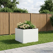 Plantenbak Wit 80 x 80 x 60 cm Koudgewalst staal