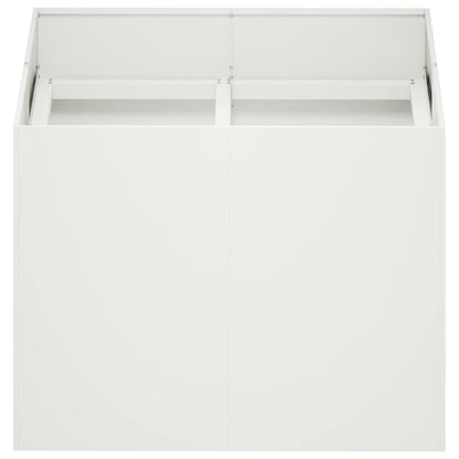Plantenbak Wit 80 x 80 x 60 cm Koudgewalst staal