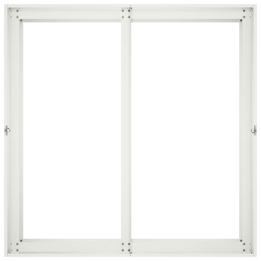 Plantenbak Wit 80 x 80 x 60 cm Koudgewalst staal