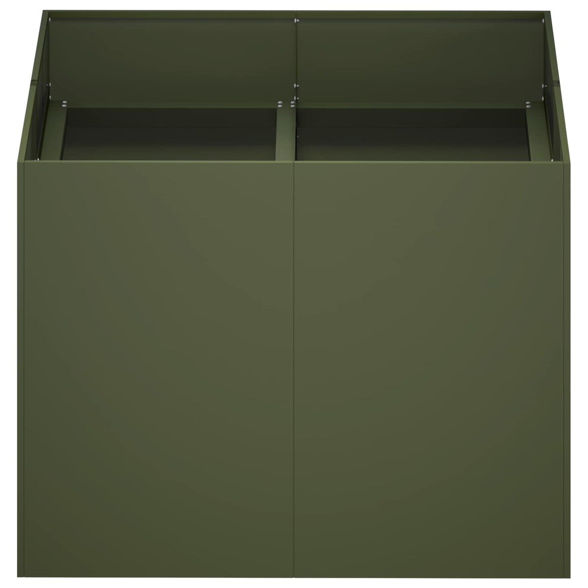 Plantenbak Olijfgroen 80 x 80 x 60 cm Koudgewalst staal