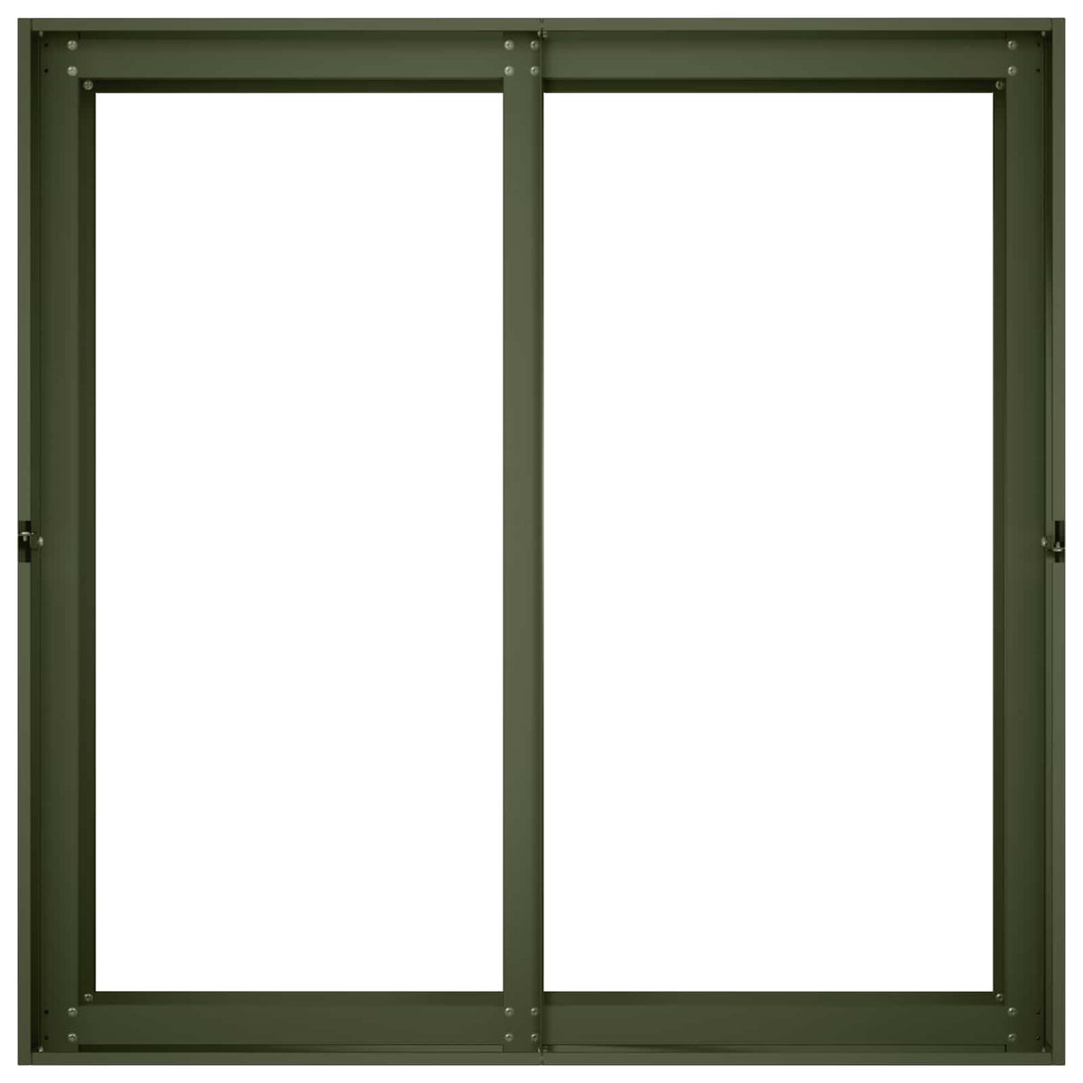 Plantenbak Olijfgroen 80 x 80 x 60 cm Koudgewalst staal