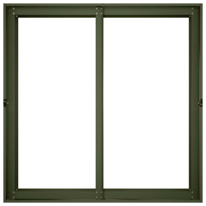 Plantenbak Olijfgroen 80 x 80 x 60 cm Koudgewalst staal