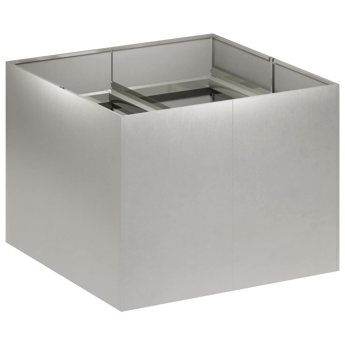 Plantenbak zilver 80 x 80 x 60 cm Roestvrij staal