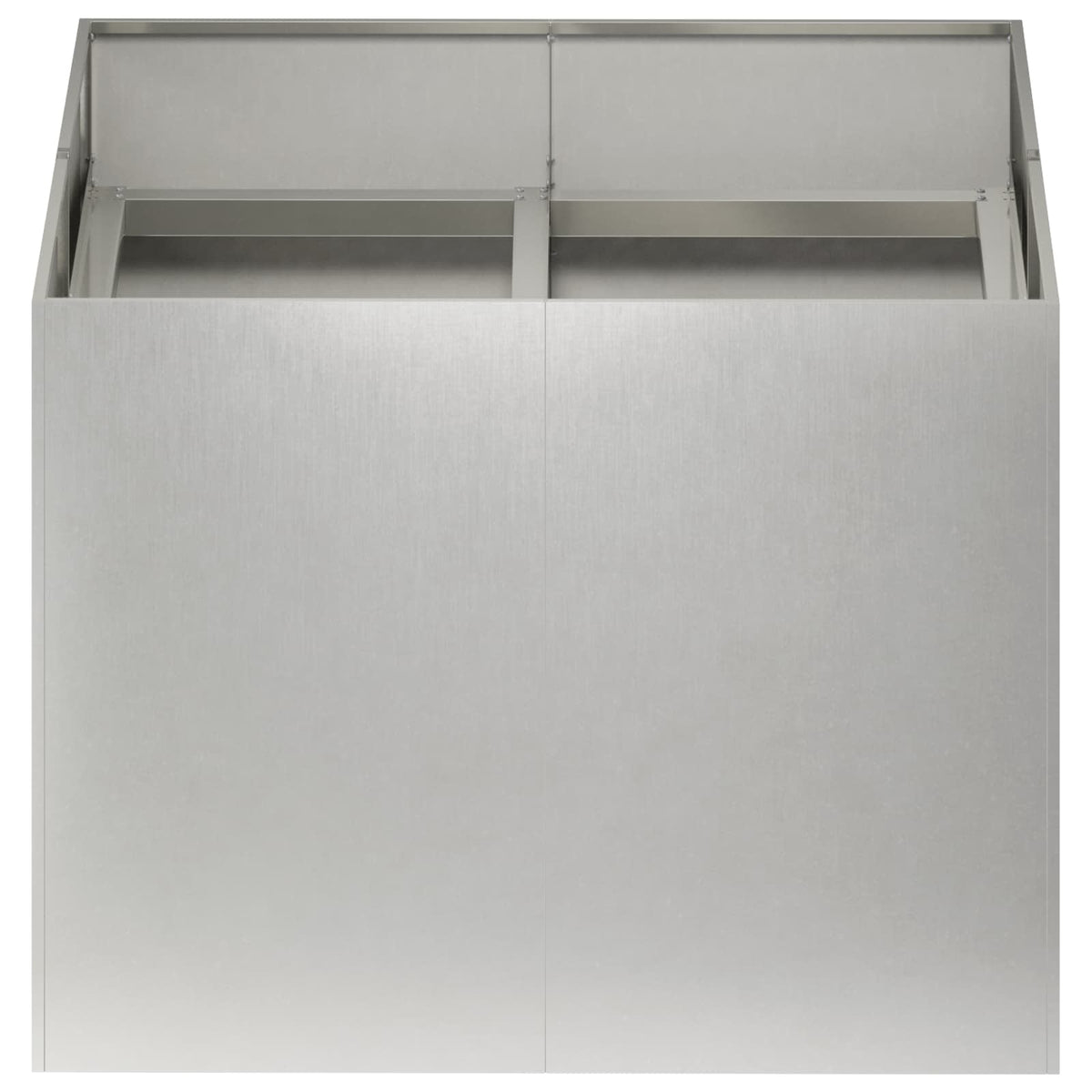 Plantenbak zilver 80 x 80 x 60 cm Roestvrij staal