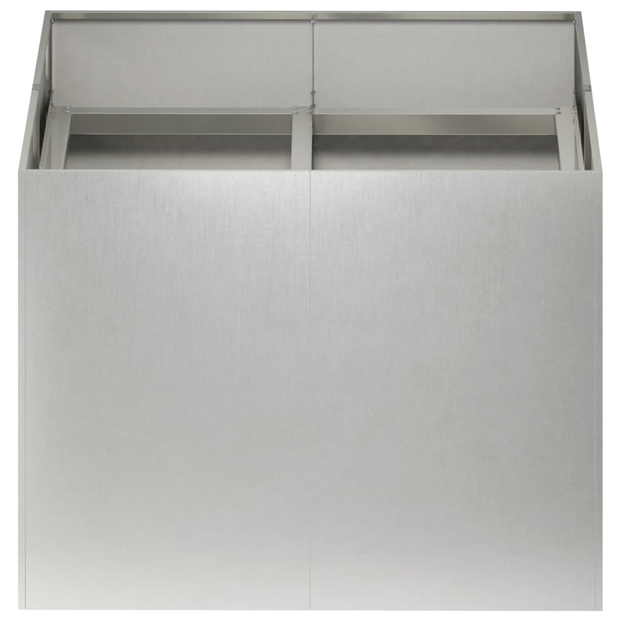Plantenbak zilver 80 x 80 x 60 cm Roestvrij staal