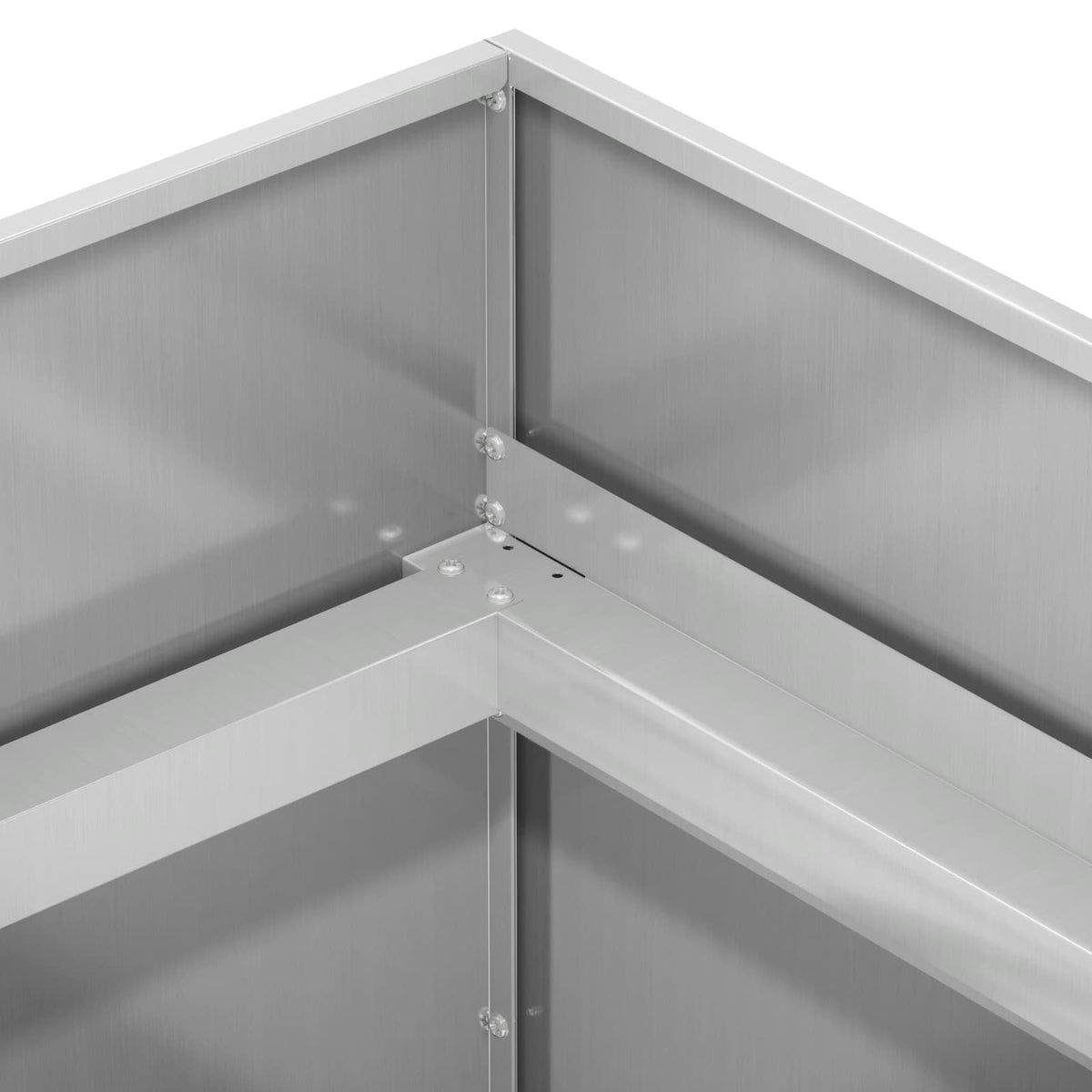 Plantenbak zilver 80 x 80 x 60 cm Gegalvaniseerd staal