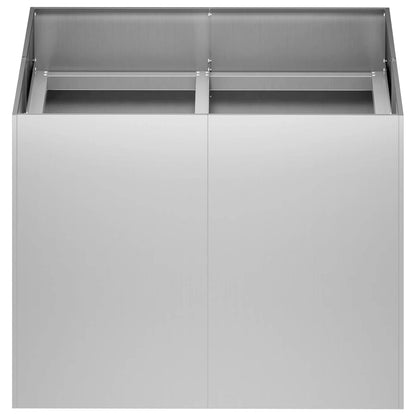 Plantenbak zilver 80 x 80 x 60 cm Gegalvaniseerd staal