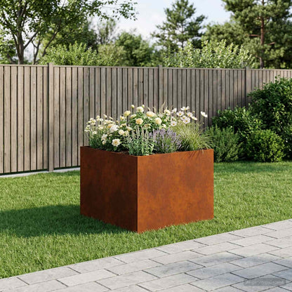 Plantenbak Roestkleurig 80 x 80 x 60 cm weervast staal