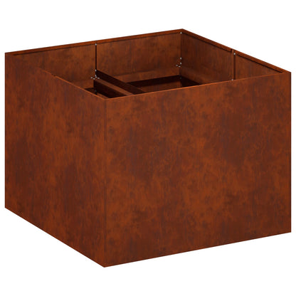 Plantenbak Roestkleurig 80 x 80 x 60 cm weervast staal