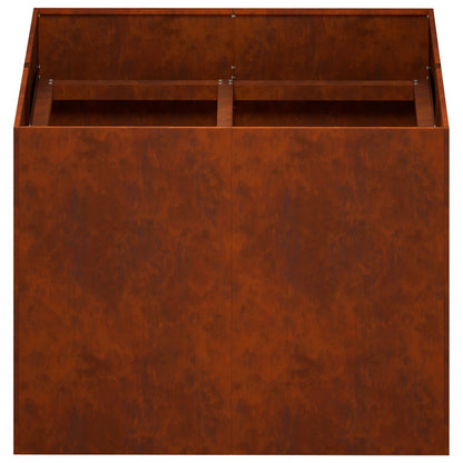 Plantenbak Roestkleurig 80 x 80 x 60 cm weervast staal