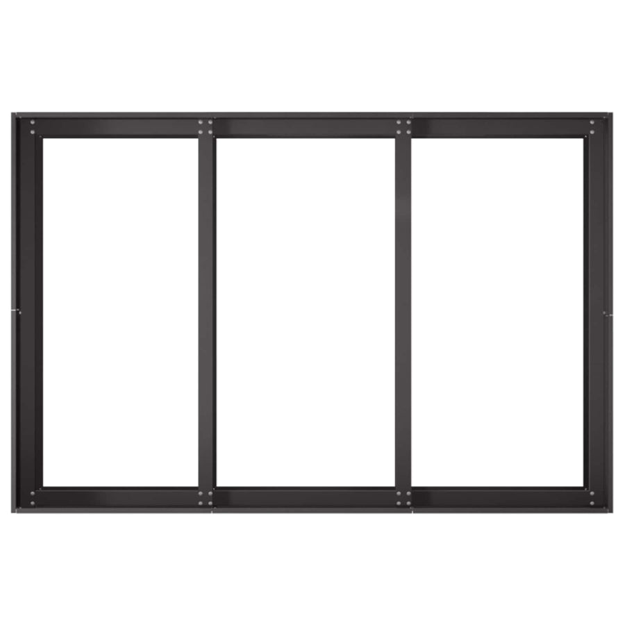 Plantenbak Zwart 120 x 80 x 60 cm Koudgewalst staal