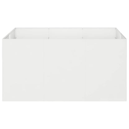 Plantenbak Wit 120 x 80 x 60 cm Koudgewalst staal