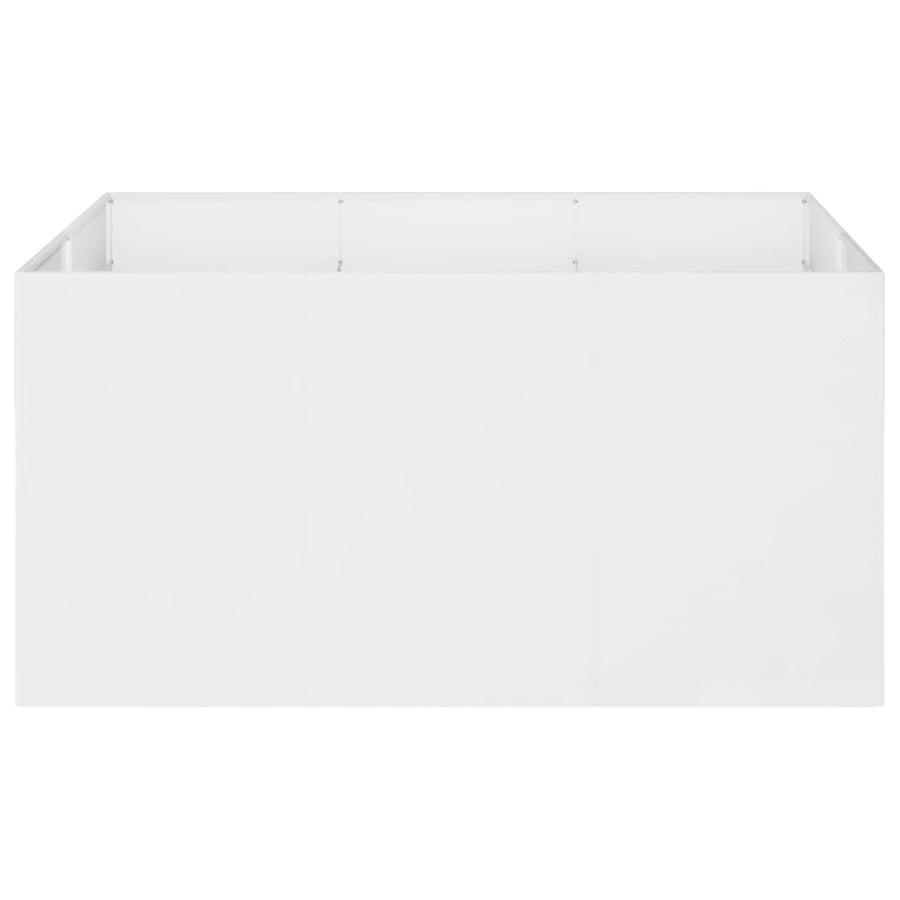 Plantenbak Wit 120 x 80 x 60 cm Koudgewalst staal