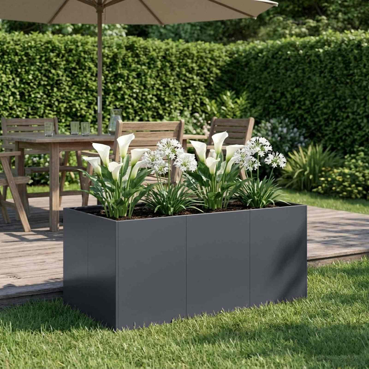 Plantenbak Antraciet 120 x 80 x 60 cm Koudgewalst staal