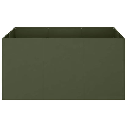 Plantenbak Olijfgroen 120 x 80 x 60 cm Koudgewalst staal