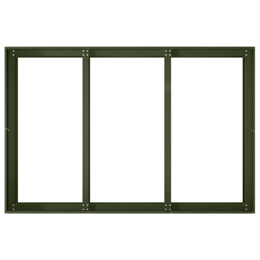 Plantenbak Olijfgroen 120 x 80 x 60 cm Koudgewalst staal