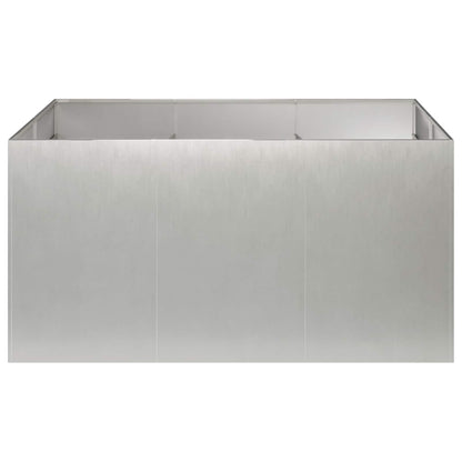 Plantenbak zilver 120 x 80 x 60 cm Roestvrij staal
