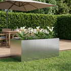 Plantenbak 120x80x60 cm gegalvaniseerd staal zilver