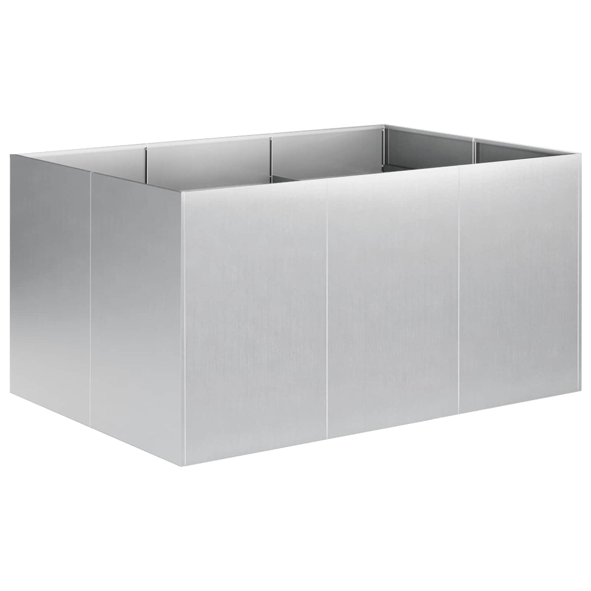 Plantenbak zilver 120 x 80 x 60 cm Gegalvaniseerd staal