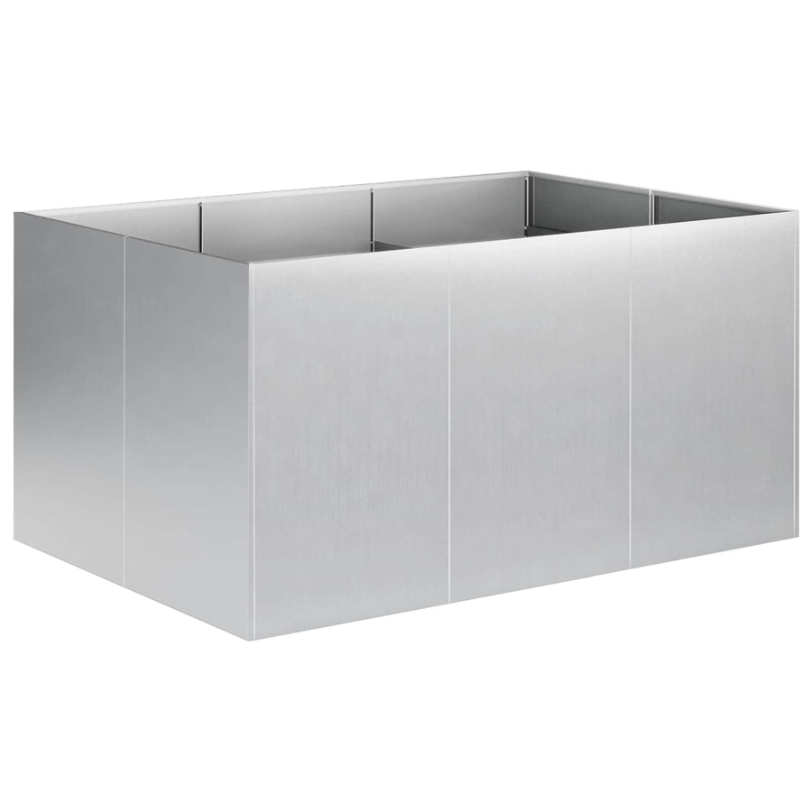 Plantenbak zilver 120 x 80 x 60 cm Gegalvaniseerd staal