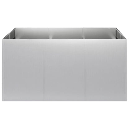 Plantenbak zilver 120 x 80 x 60 cm Gegalvaniseerd staal
