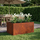 Plantenbak 120x80x60 cm weervast staal roestkleurig