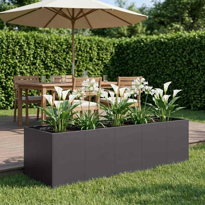 Plantenbak Zwart 200 x 80 x 60 cm Koudgewalst staal