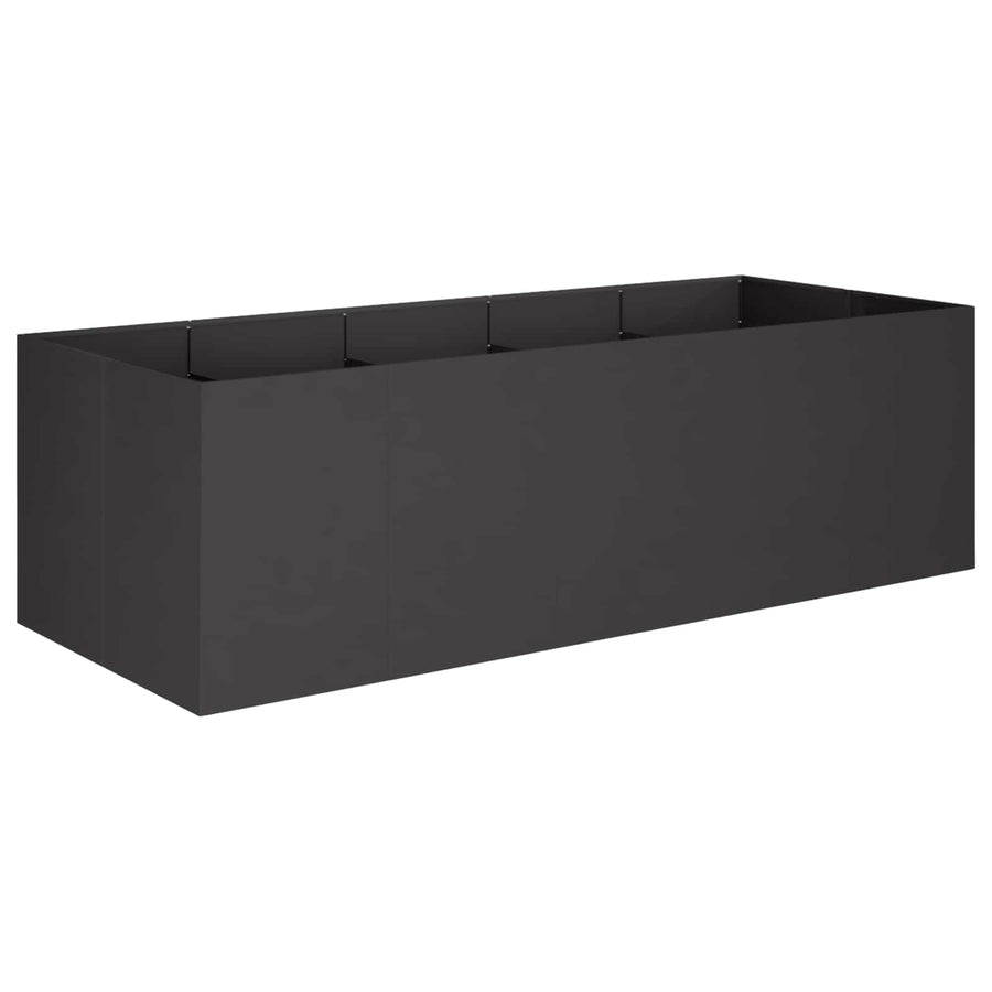 Plantenbak Zwart 200 x 80 x 60 cm Koudgewalst staal
