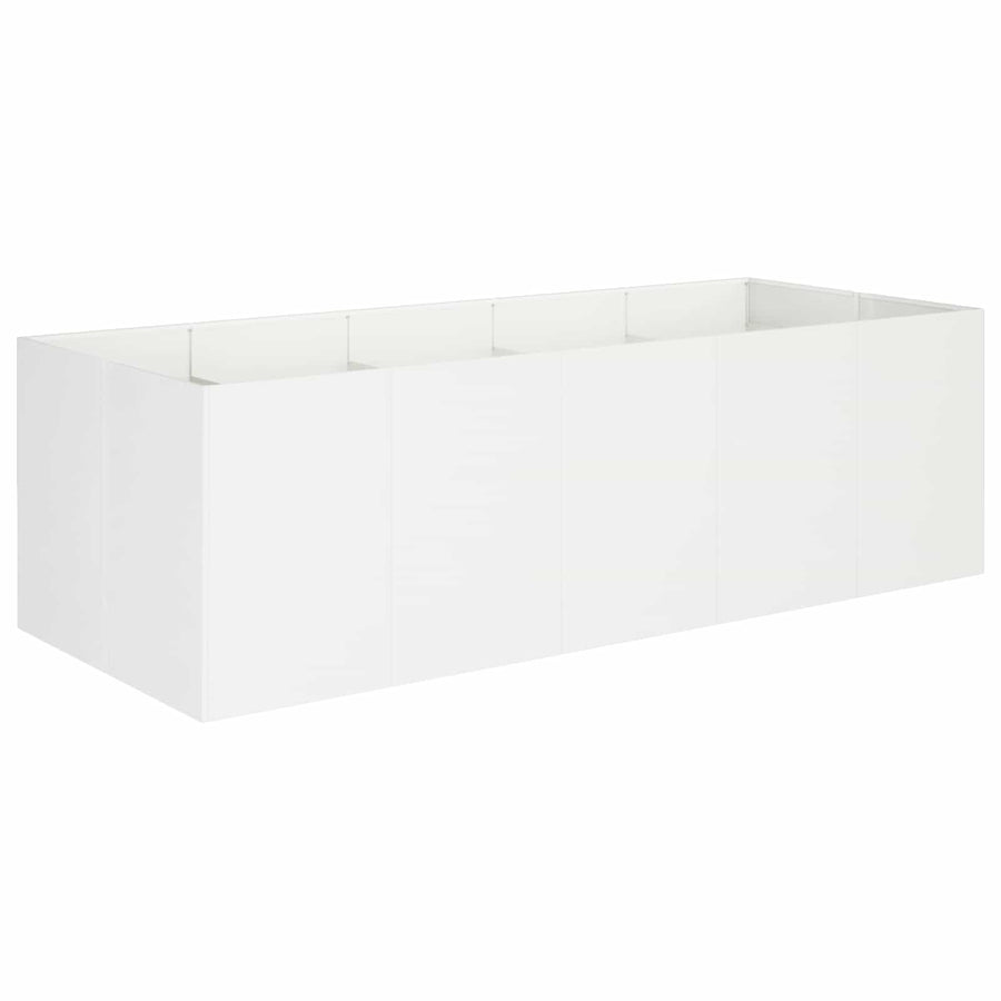 Plantenbak Wit 200 x 80 x 60 cm Koudgewalst staal